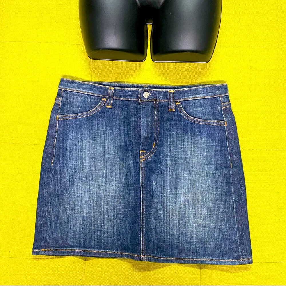 Denim Mini Skirt ~ 7 For All Mankind